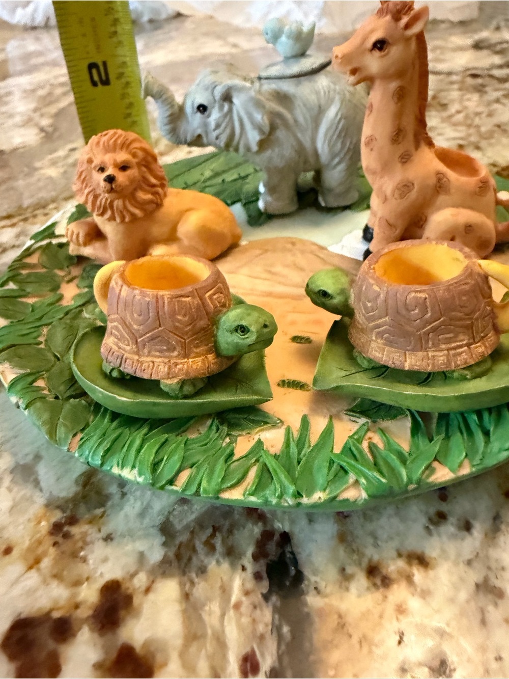 Ceramic Safari Animal miniature tea set - Picture 9 of 10